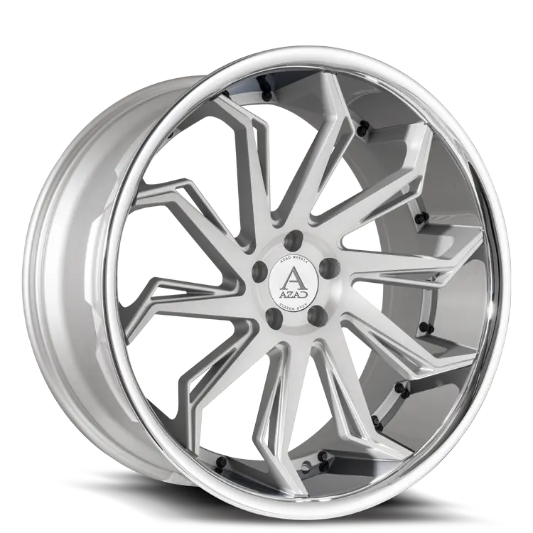 Azad Az1101 Brushed Silver W/ Silver Steel Lip 1