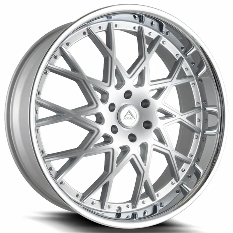 Azad Az822 Brushed Silver W/ Chrome Lip 1