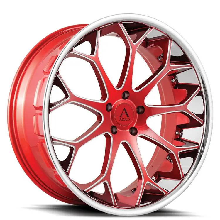 Azad Az99 Candy Red Milled W/ Chrome Lip 1