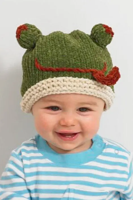 Baby Animal Froggy Hat Pattern (Knit) 1
