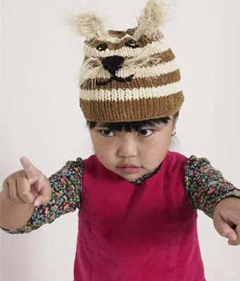 Baby Animal Tiger Kitty Hat Pattern (Knit) 1