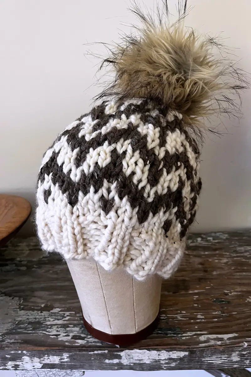 Barley Chevron Hat (Knit) 1