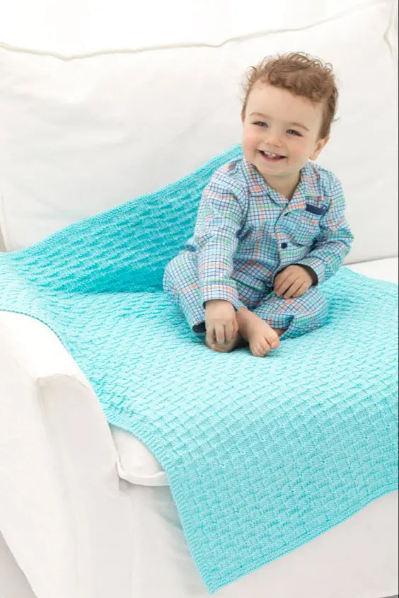 Basketweave Baby Afghan 1