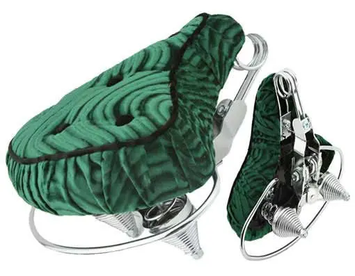 Beach Cruisers Saddle Velour Green. 1