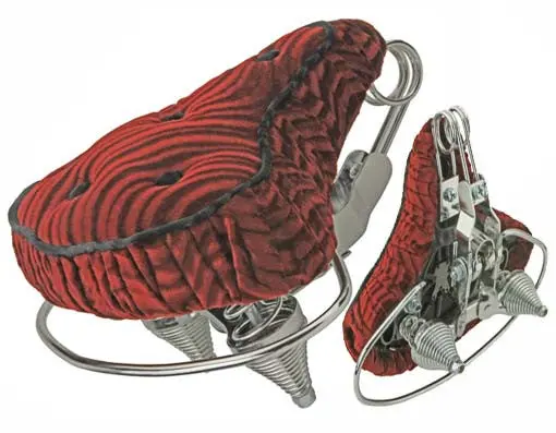 Beach Cruisers Saddle Velour Red 1