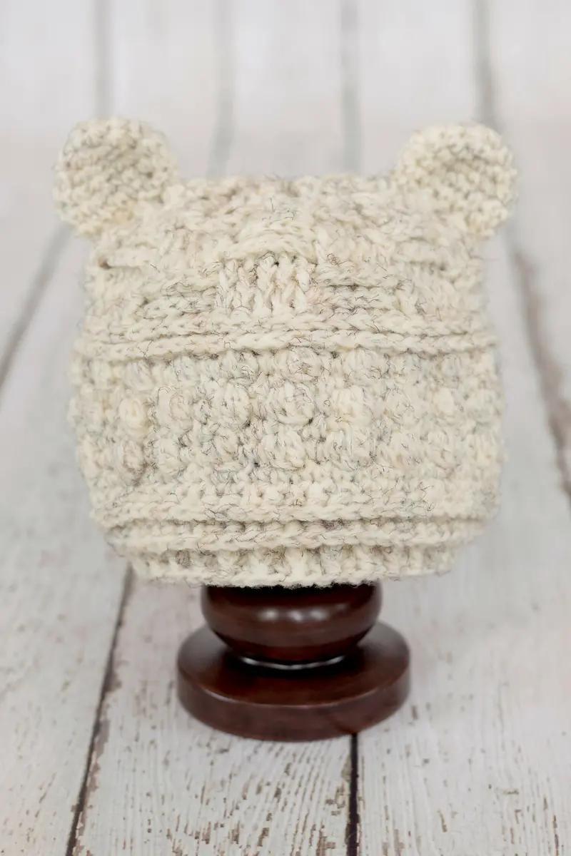 Bear Hugs Baby Beanie (Crochet) 1