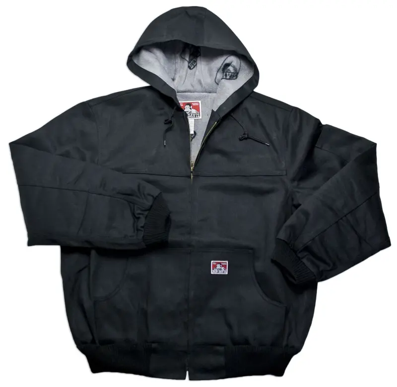 Ben Davis Black Hooded Jacket-Zip-Up 2