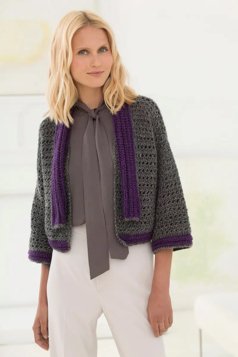 Bette Bolero With Scarf (Crochet) 1