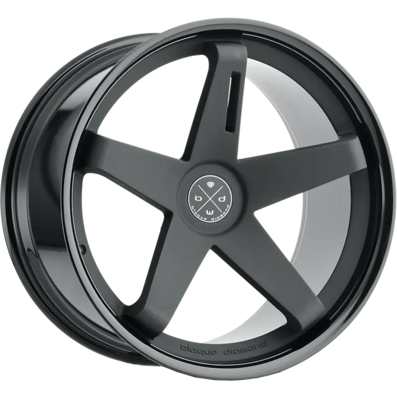 Blaque Diamond Bd-21 Matte Black Center W/ Gloss Black 1