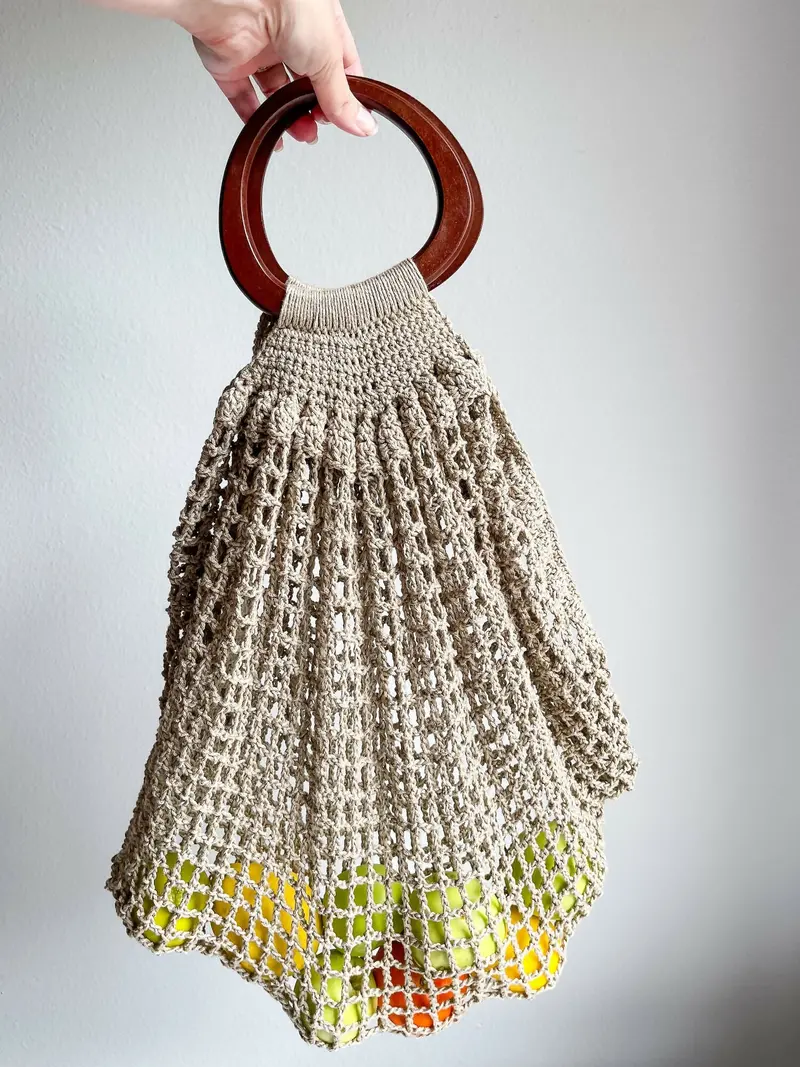 Bonjour Belle Market Bag (Crochet) 1