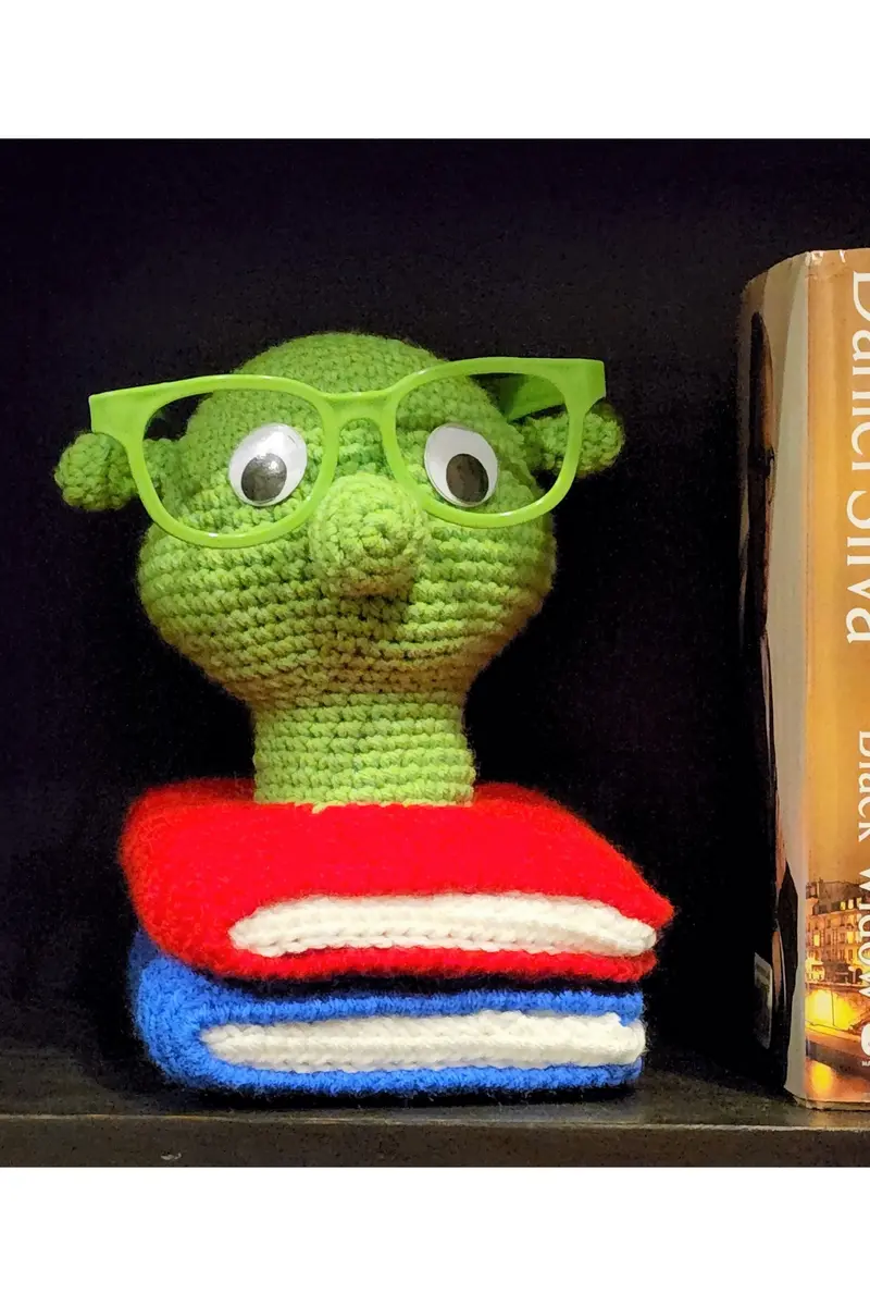 Bookworm Eyeglass Holder (Crochet) 2