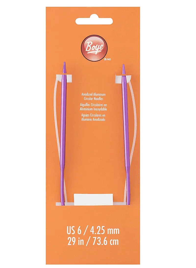 Boye Aluminum Circular Knitting Needles 29" (Sizes 6 To 11) 1