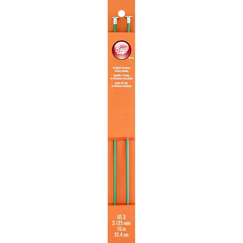 Boye Aluminum Straight Knitting Needles 10" (Sizes 6 To 10.5) 1