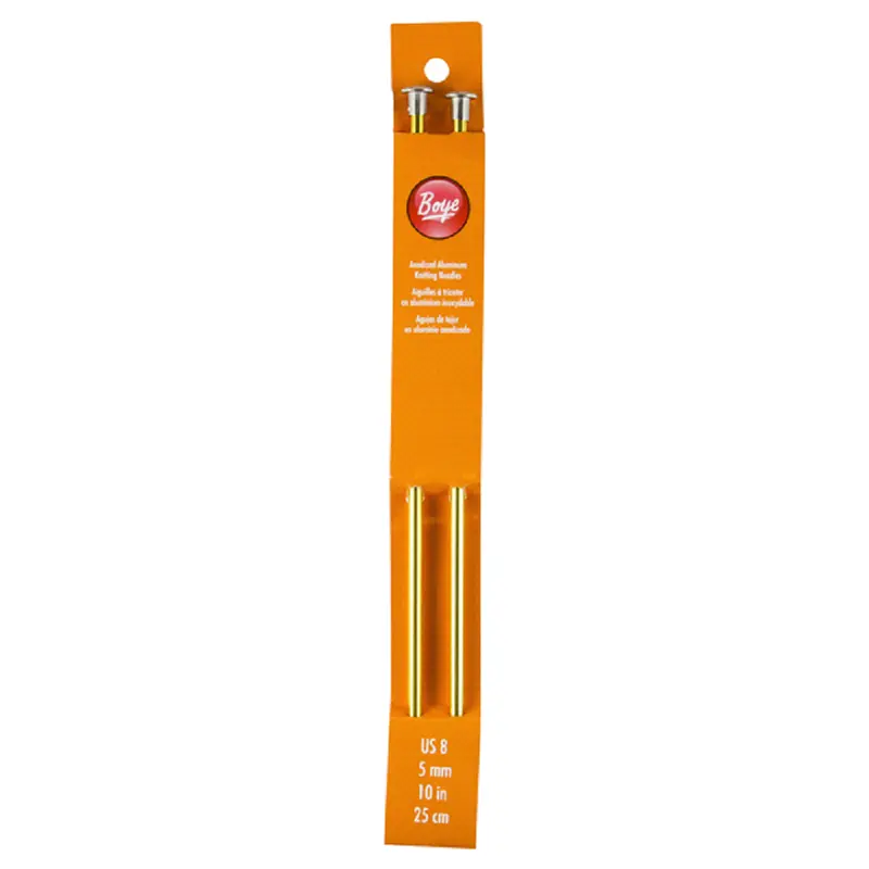 Boye Aluminum Straight Knitting Needles 10" (Sizes 6 To 10.5) 5
