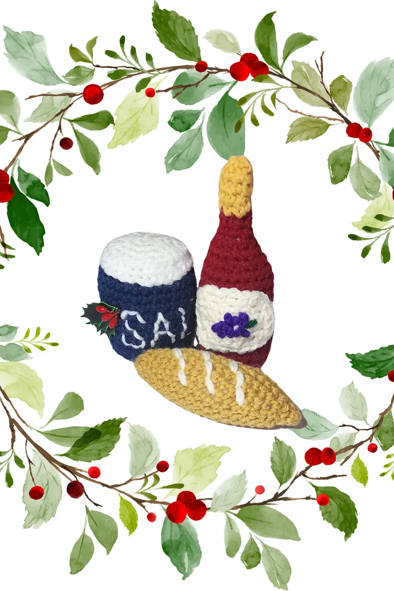 Bread, Salt & Wine Ornaments (Crochet) 2