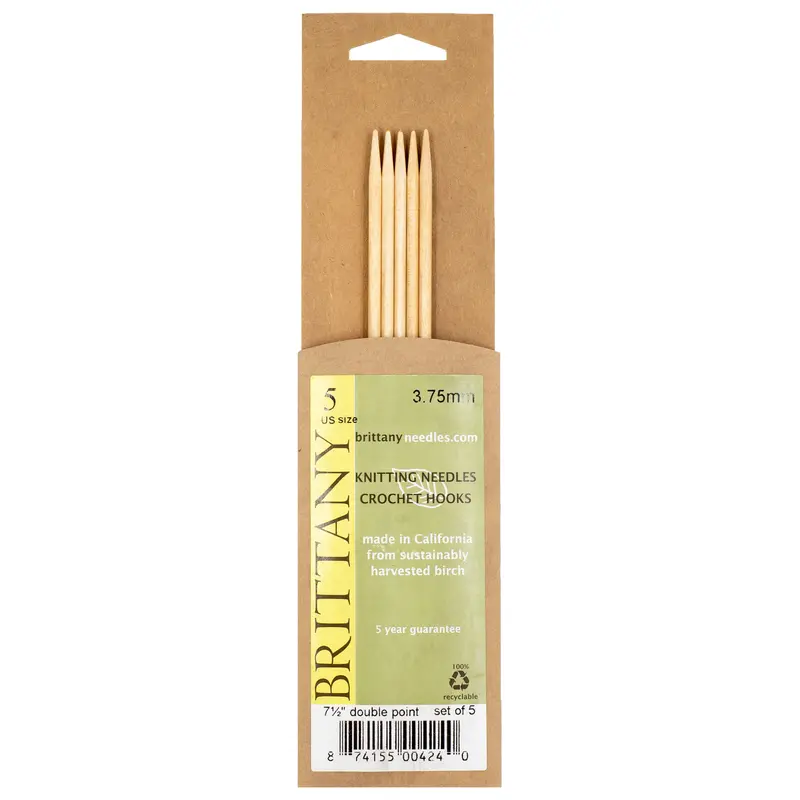 Brittany Birchwood Double Pointed Knitting Needles 7.5" (Sizes 3 To 17) 3