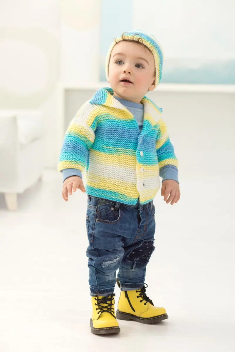 Brooklyn Boy's Cardi And Hat (Knit) 1