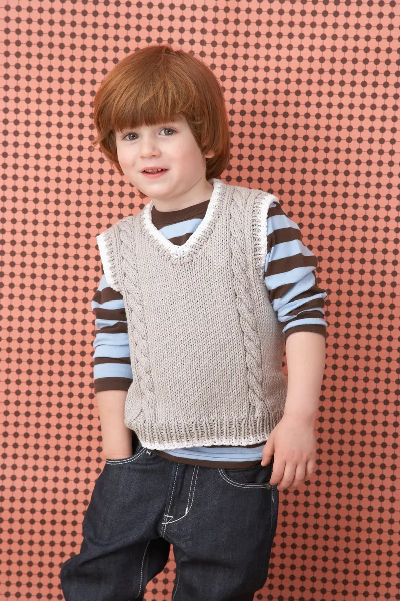 Cable Vest Pattern (Knit) 1