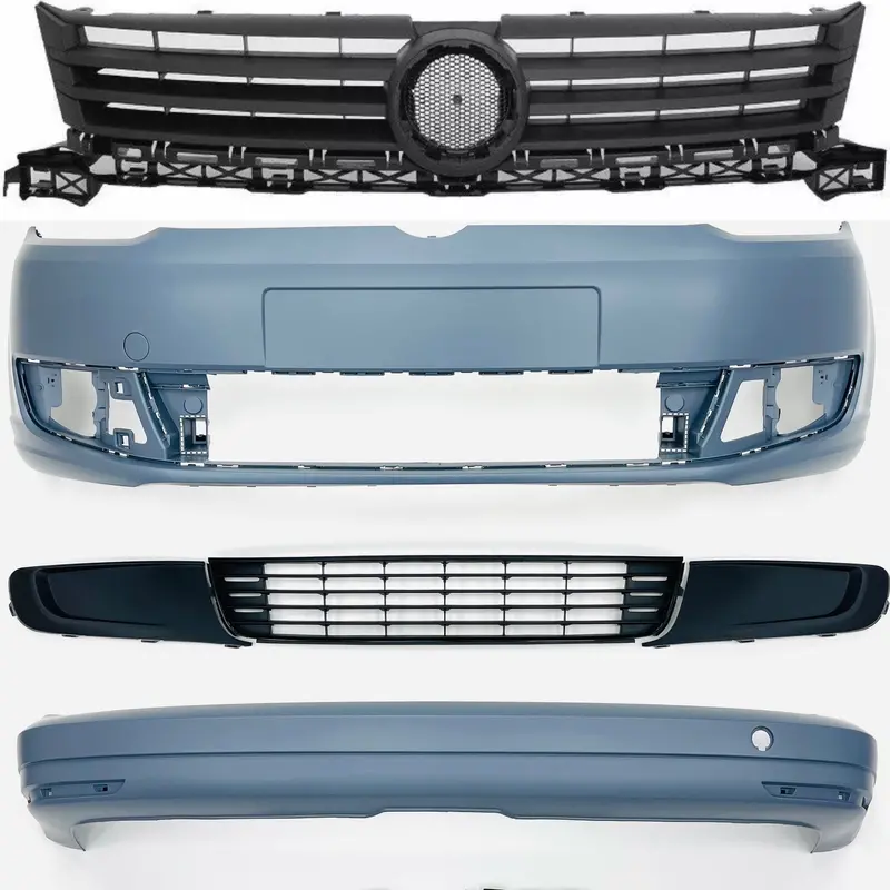 Caddy Mk3 Smooth Primed Front And Rear Bumper With Grille And Lower Grille Inserts 10-15 1