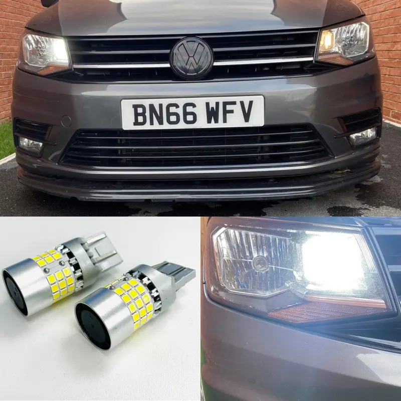 Caddy Mk4 15-20 Led Drl Headlight Upgrade Bulbs Built In Fan Superb Quality 1