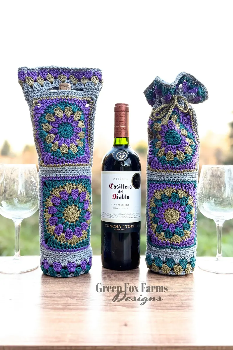 Calliope Wine Bottle Bag (Crochet) 1