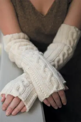 Cashmere Arm Cosies (Knit) 1