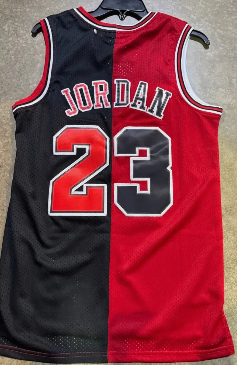 Chicago Bulls Michael Jordan # 23 Jersey Red Black Split 1