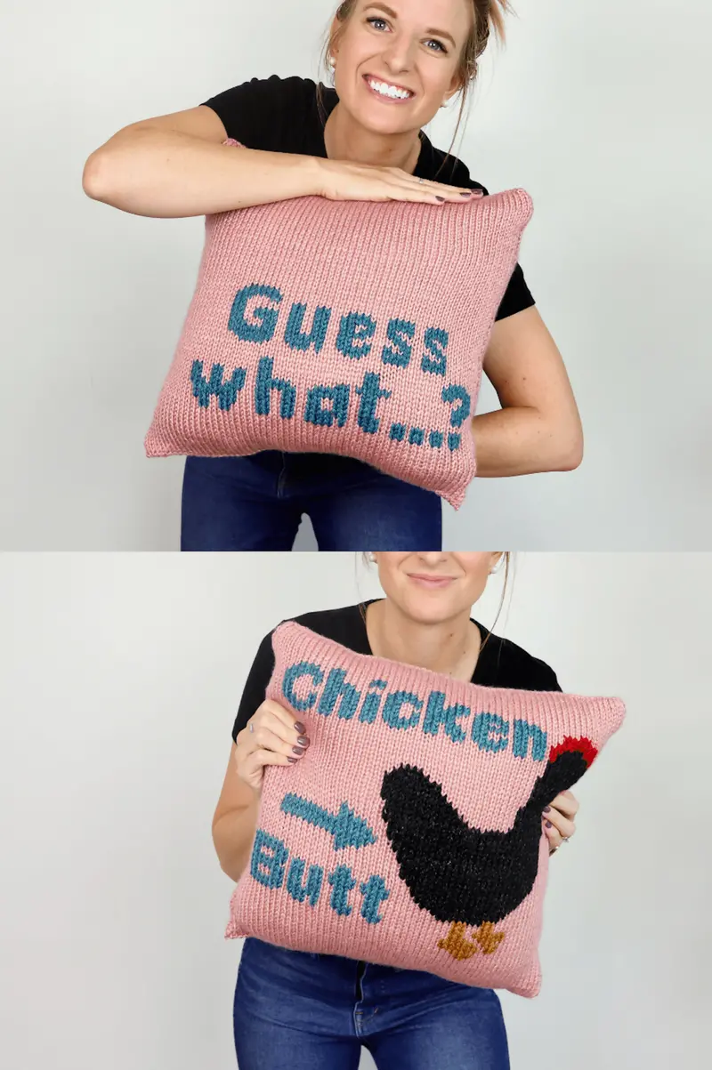 Chicken Butt Pillow (Knit) 1