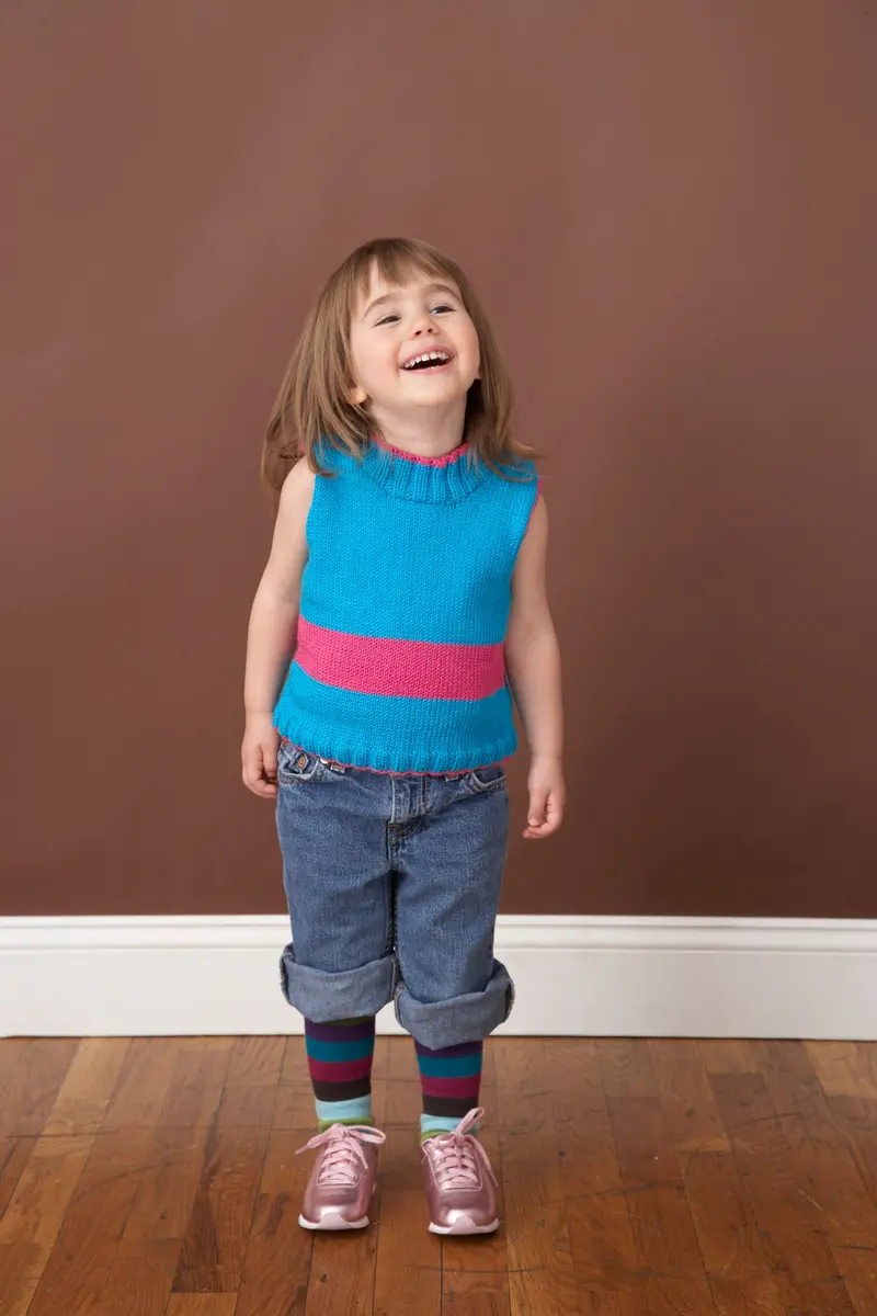 Child's Sporty Stripe Top Pattern (Knit) 1