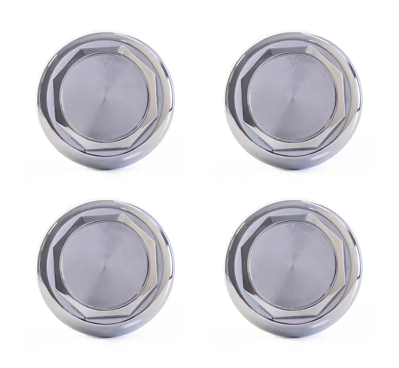 Chrome Hexagon Knock Offs - Set Of 4 1