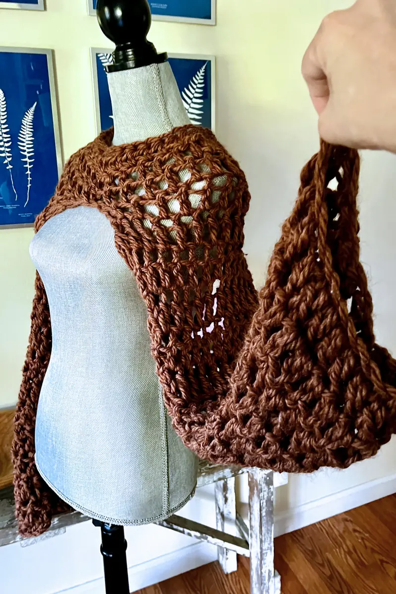 Chunky Sleeve Shrug (Crochet) 1