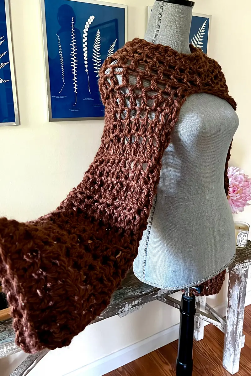 Chunky Sleeve Shrug (Crochet) 2