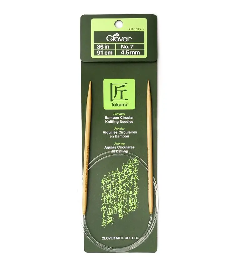 Clover Bamboo Circular Knitting Needles 36" (Sizes 3 To 15) 12