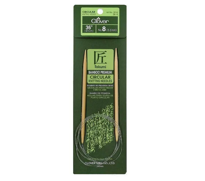Clover Bamboo Circular Knitting Needles 36" (Sizes 3 To 15) 6