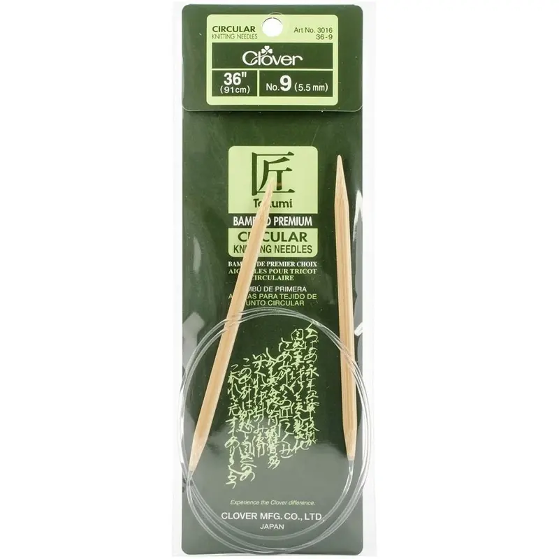 Clover Bamboo Circular Knitting Needles 36" (Sizes 3 To 15) 7
