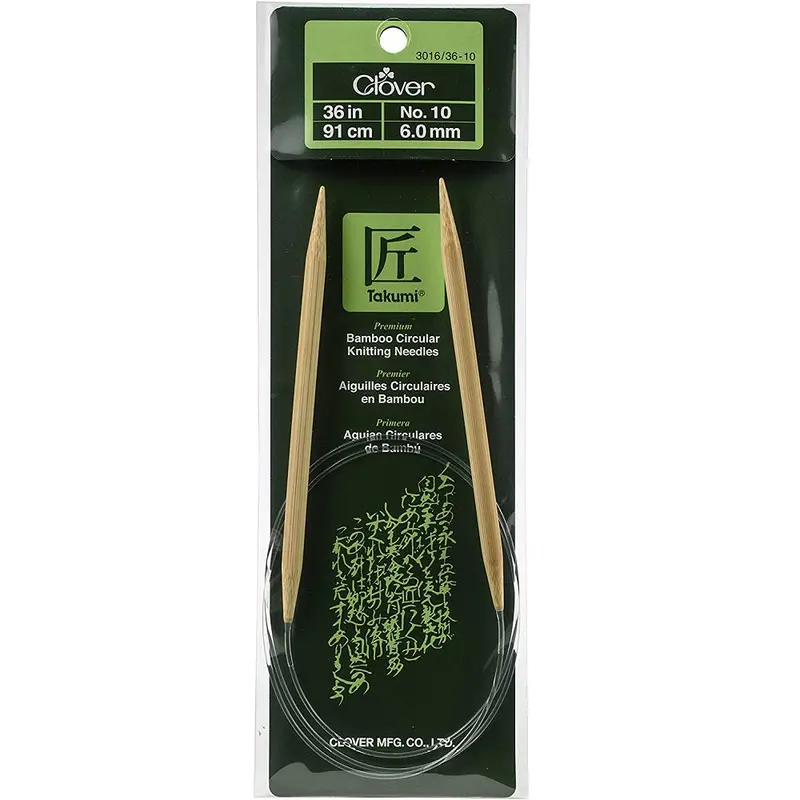 Clover Bamboo Circular Knitting Needles 36" (Sizes 3 To 15) 8