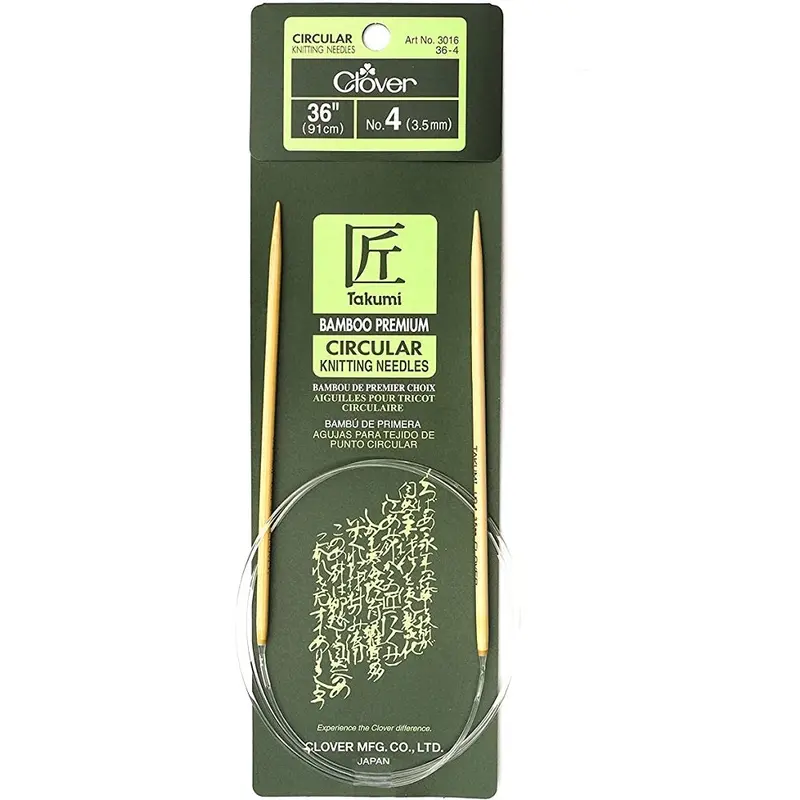 Clover Bamboo Circular Knitting Needles 36" (Sizes 3 To 15) 9