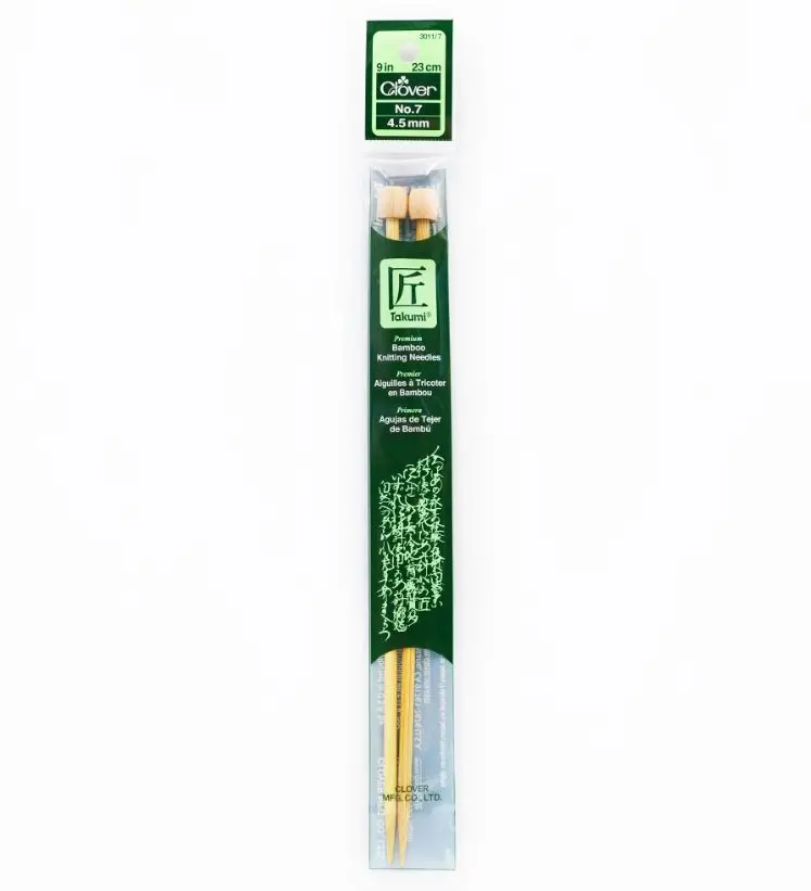 Clover Bamboo Knitting Needles 9" (Sizes 3 To 15) 5