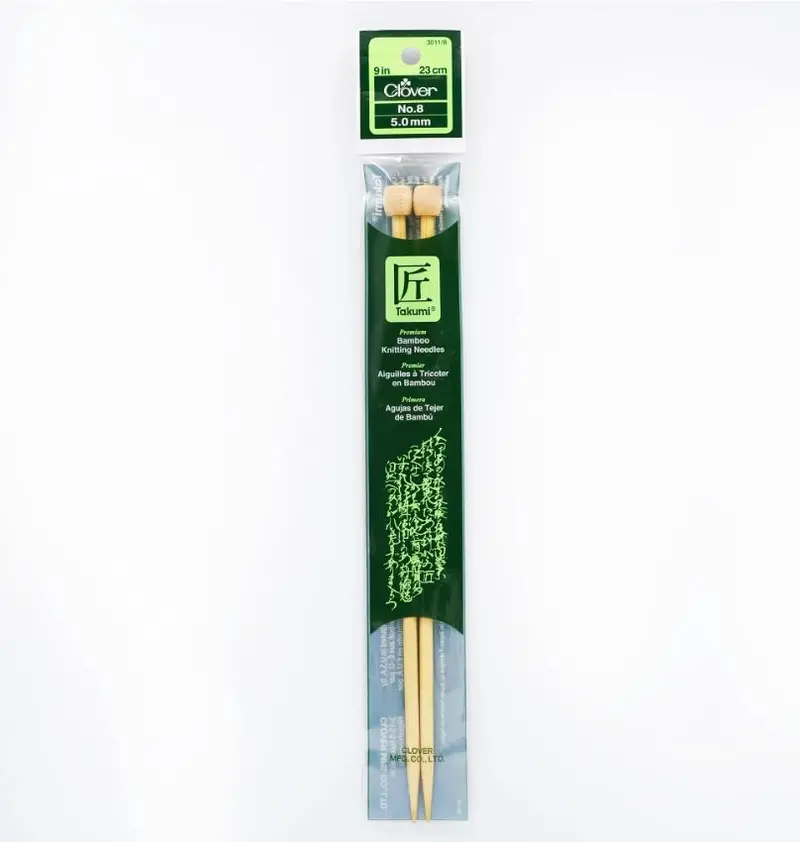 Clover Bamboo Knitting Needles 9" (Sizes 3 To 15) 6
