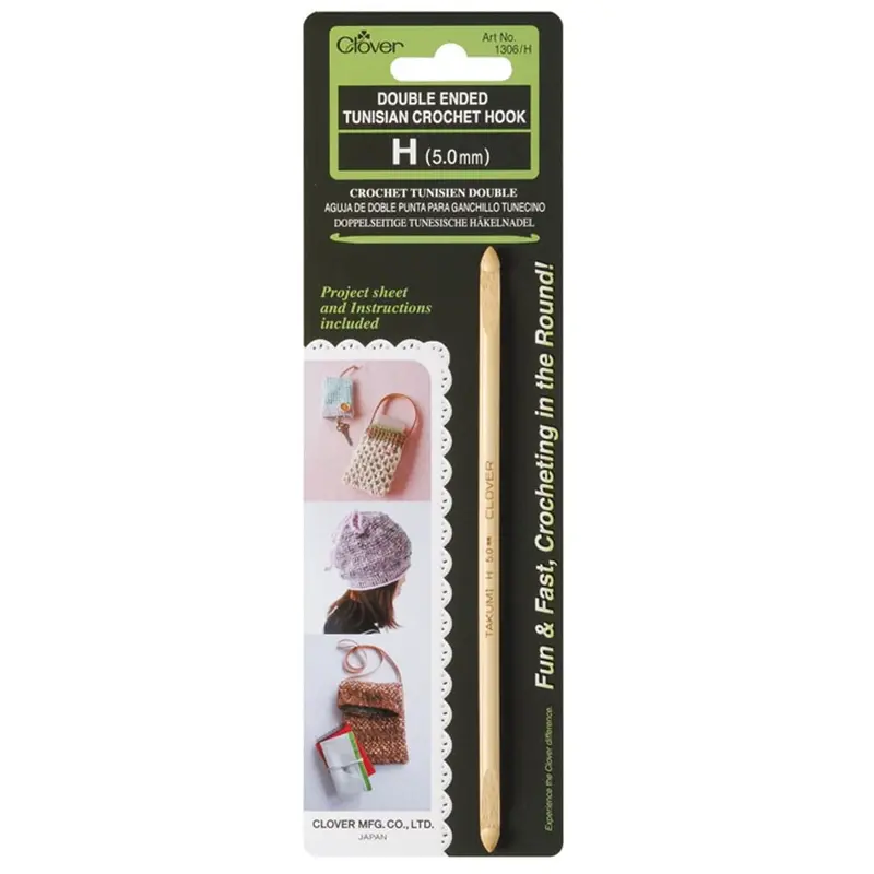 Clover Double Ended Tunisian Crochet Hooks (Sizes G To J) 2