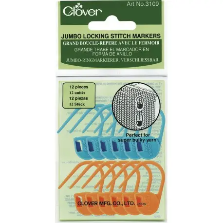Clover Jumbo Locking Stitch Markers 1