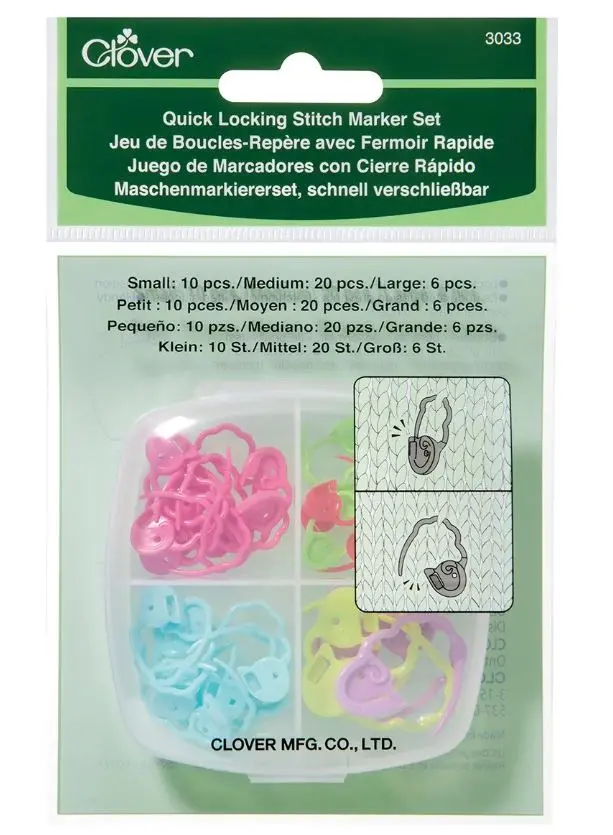 Clover Quick Locking Stitch Marker Set 1