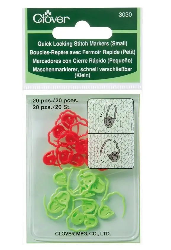 Clover Quick Locking Stitch Markers (S, M, L) 1