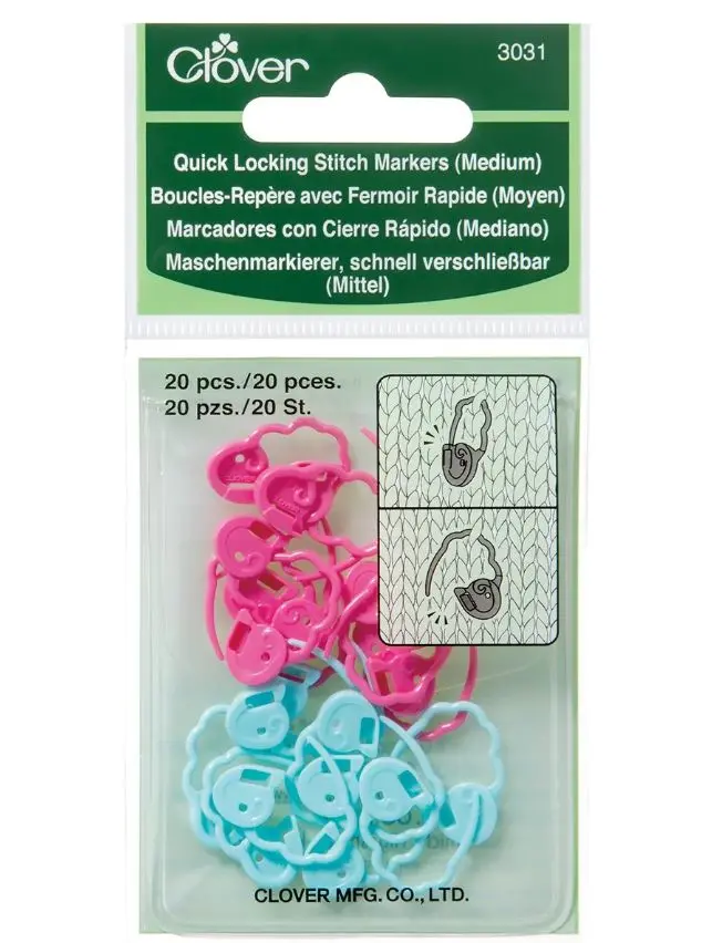 Clover Quick Locking Stitch Markers (S, M, L) 2