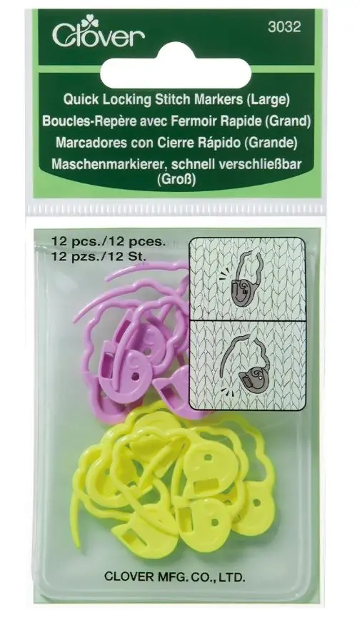 Clover Quick Locking Stitch Markers (S, M, L) 3