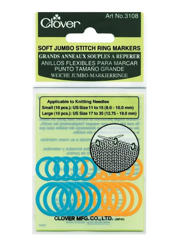 Clover Soft  Jumbo Stitch Ring Marker 1