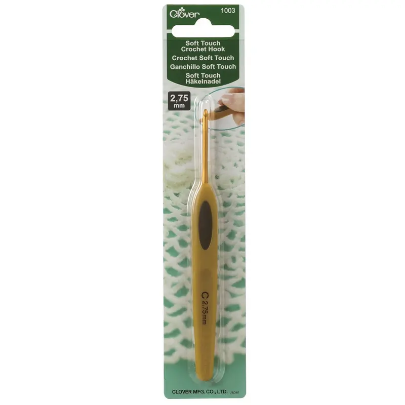 Clover Soft Touch Crochet Hooks (Sizes C To J) 1