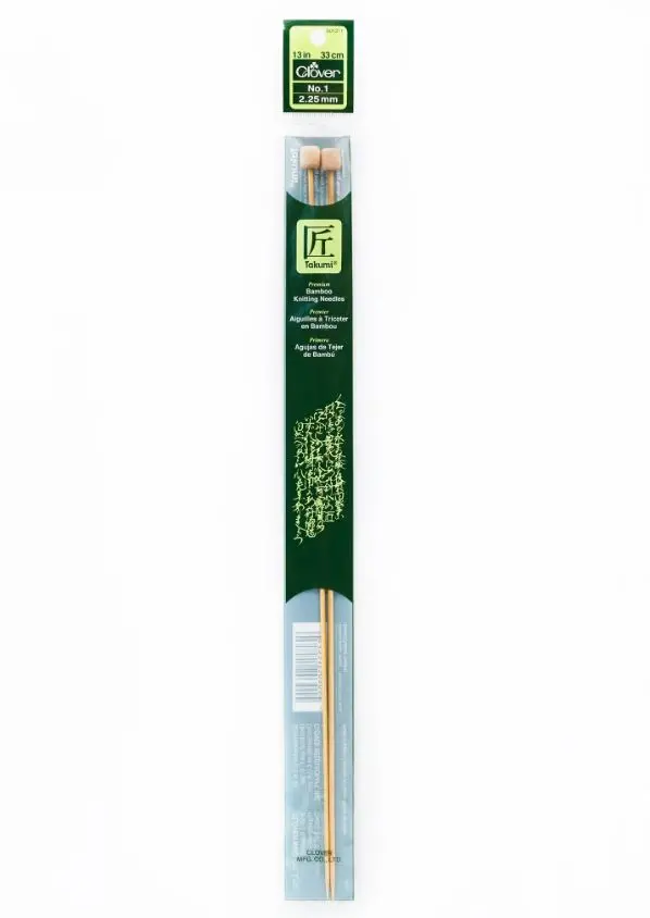 Clover Takumi Bamboo Knitting Needles 13” (Sizes 1 To 10) 1