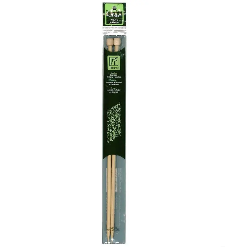 Clover Takumi Bamboo Knitting Needles 13” (Sizes 1 To 10) 10