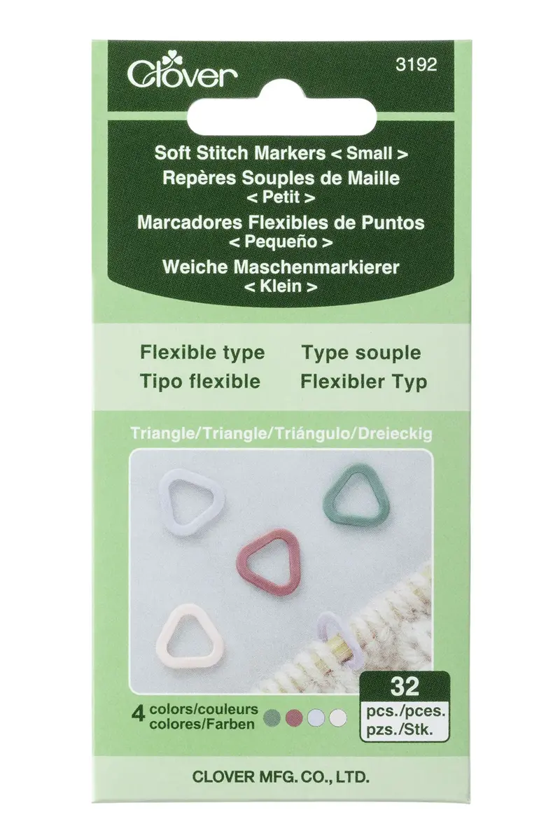 Clover Triangle Soft Stitch Markers 1